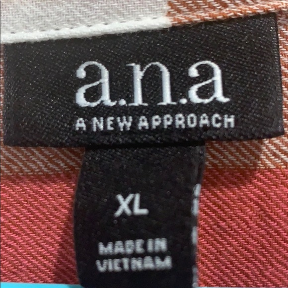 a.n.a Plaid Pullover Top Size XL NWT - Picture 3 of 6